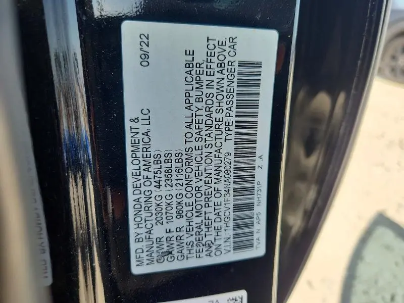 2022 HONDA ACCORD SPORT  
