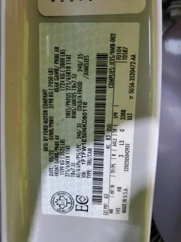 2022 FORD F150 SUPERCREW  