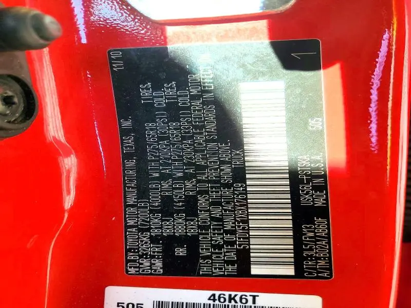 2011 TOYOTA TUNDRA CREWMAX SR5  