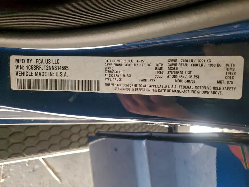 2022 RAM 1500 LARAMIE  