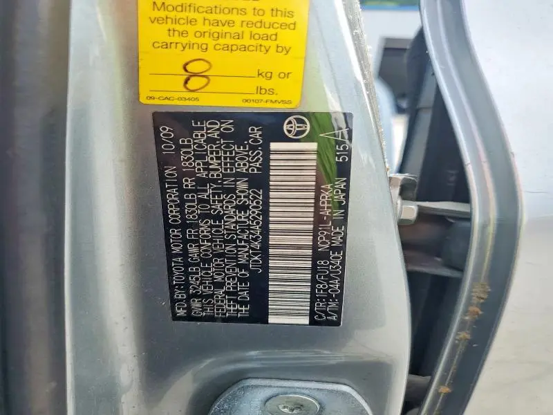 2010 TOYOTA YARIS   