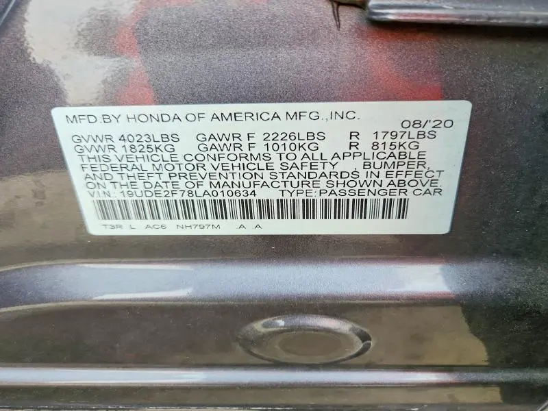 2020 ACURA ILX PREMIUM  