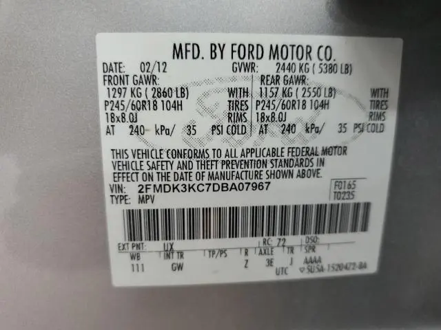 2013 FORD EDGE LIMITED  