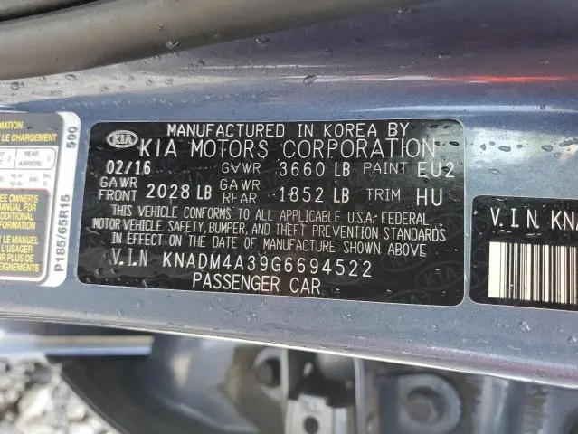 2016 KIA RIO LX