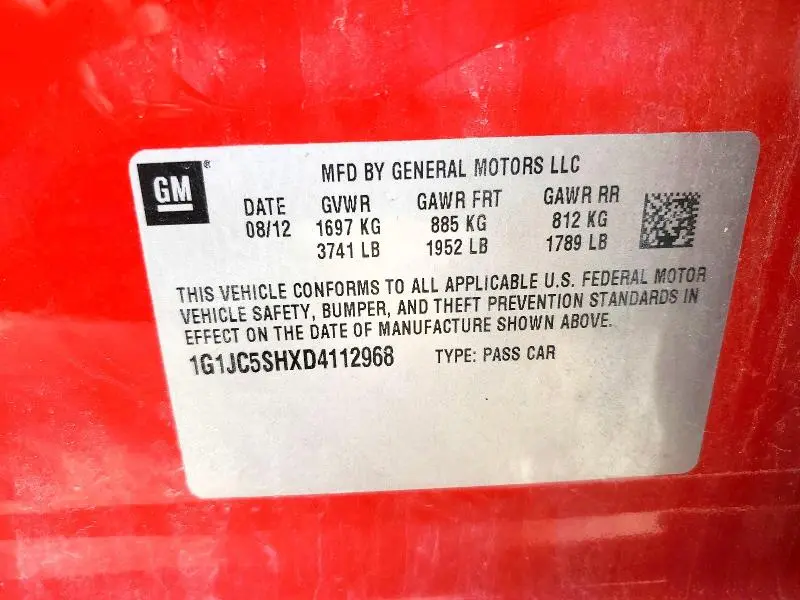 2013 CHEVROLET SONIC LT  