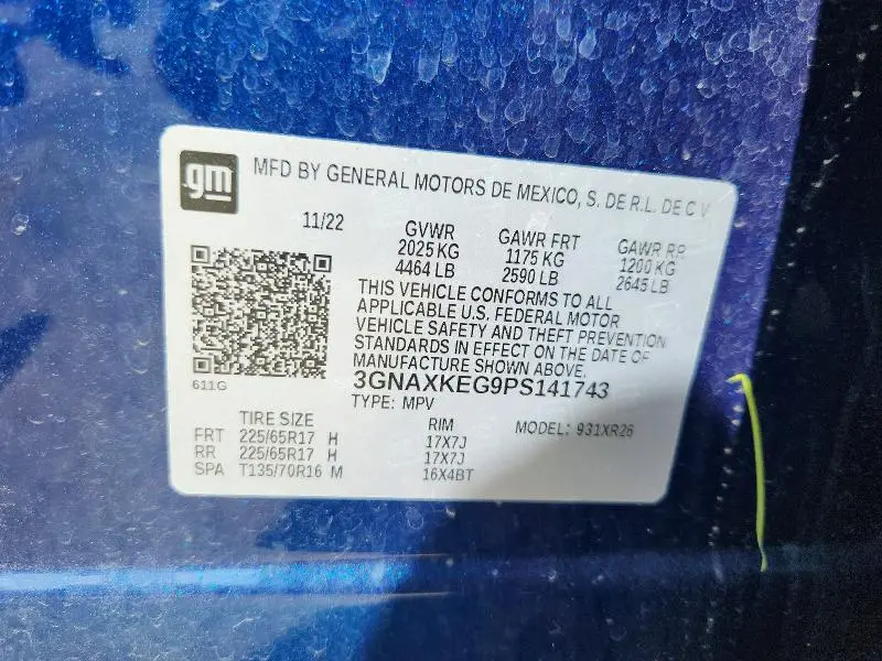 2023 CHEVROLET EQUINOX LT  