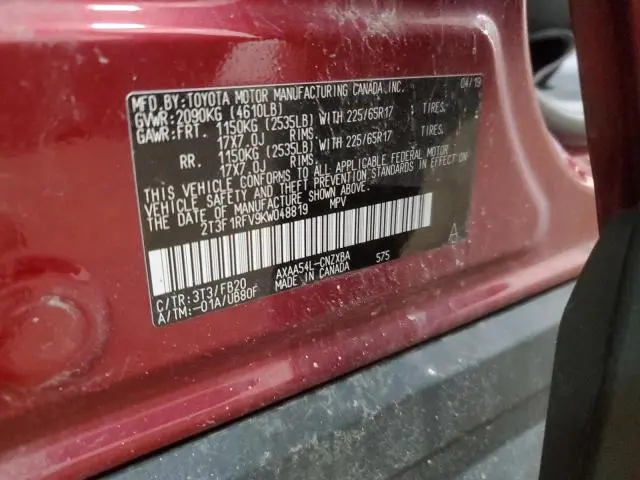 2019 TOYOTA RAV4 LE