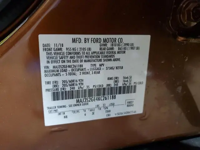 2019 FORD ECOSPORT SE  