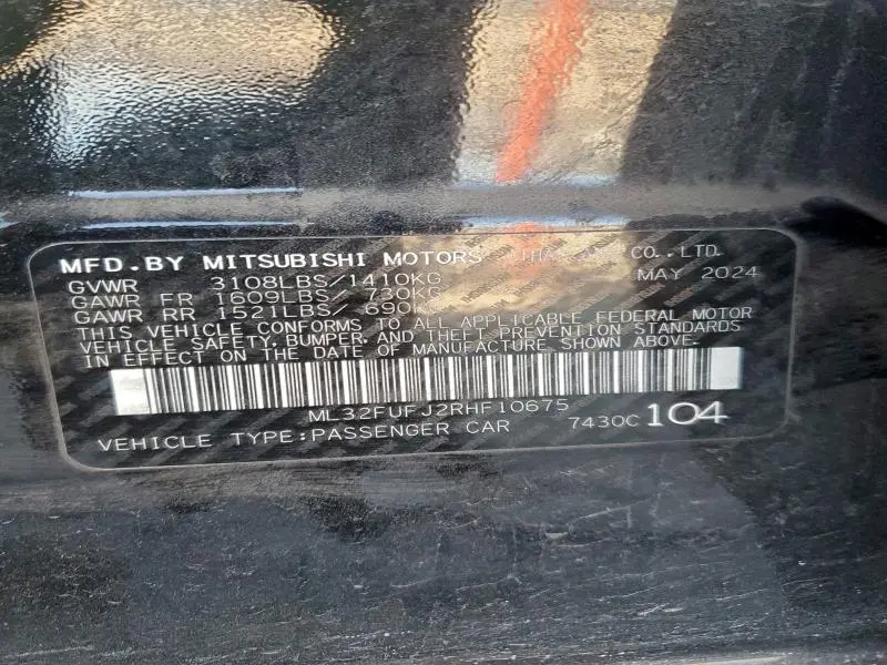 2024 MITSUBISHI MIRAGE G4 ES  