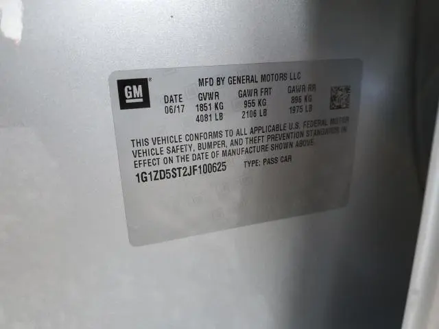 2018 CHEVROLET MALIBU LT  