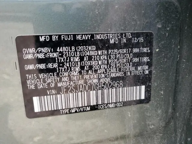 2016 SUBARU FORESTER 2.5I PREMIUM  