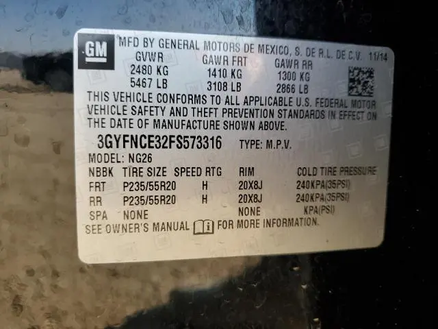 2015 CADILLAC SRX PERFORMANCE COLLECTION  