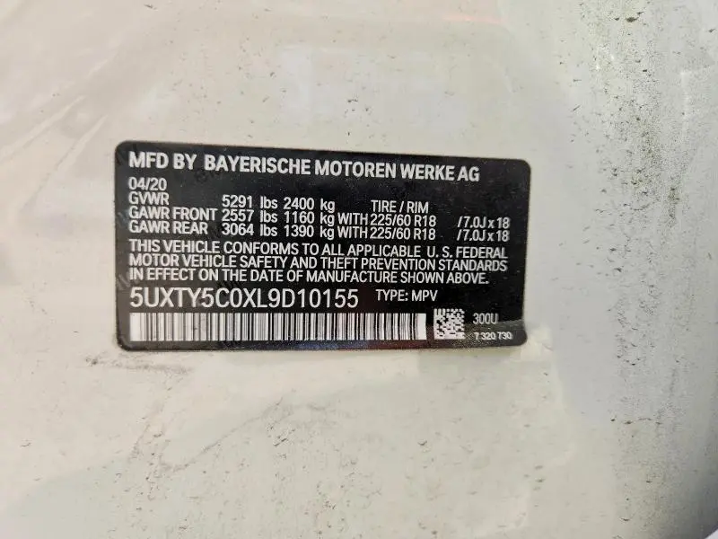 2020 BMW X3 XDRIVE30I  