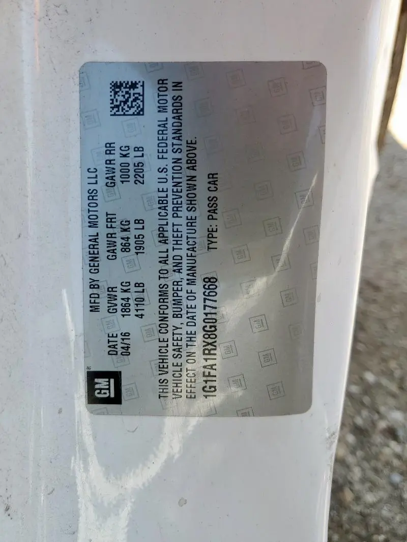 2016 CHEVROLET CAMARO LT  