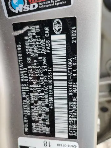 2013 TOYOTA AVALON BASE  