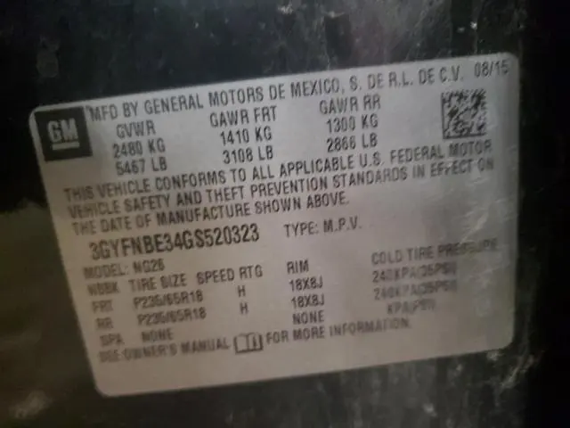 2016 CADILLAC SRX LUXURY COLLECTION  