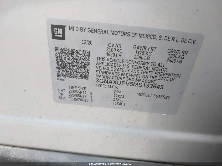 2021 CHEVROLET EQUINOX AWD LT