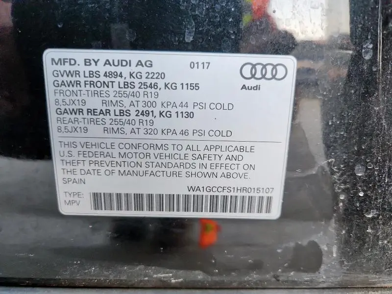 2017 AUDI Q3 PRESTIGE  