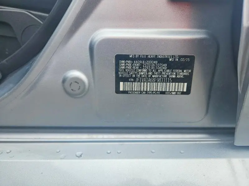 2015 SUBARU WRX   