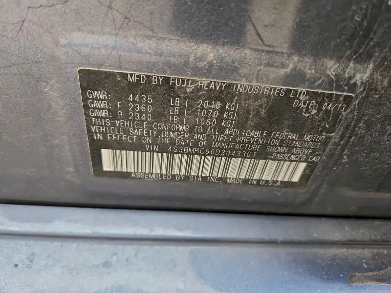 2013 SUBARU LEGACY 2.5I PREMIUM  