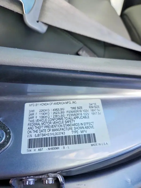 2017 ACURA RDX TECHNOLOGY  