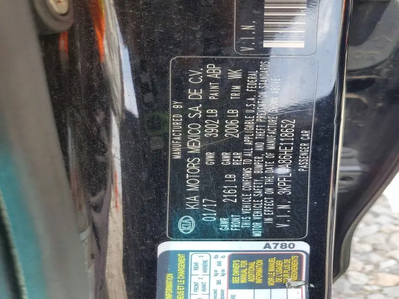 2017 KIA FORTE EX  