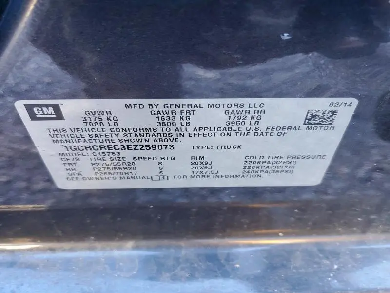 2014 CHEVROLET SILVERADO C1500 LT  