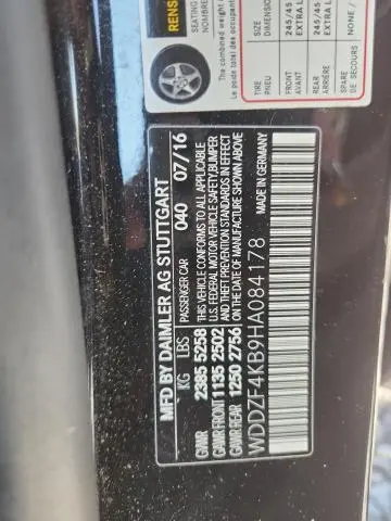 2017 MERCEDES-BENZ E 300 4MATIC  