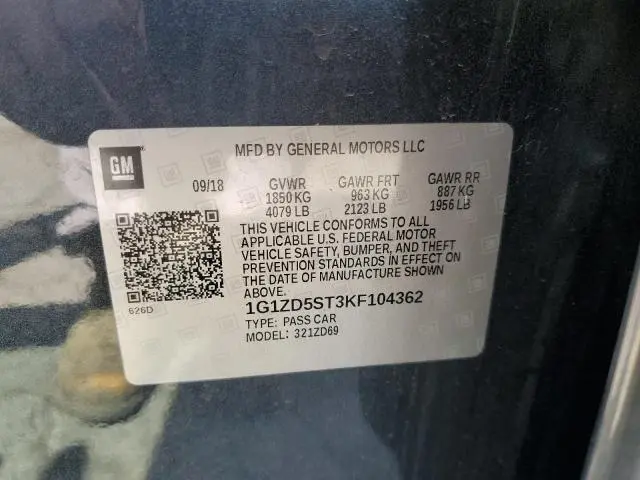 2019 CHEVROLET MALIBU LT  