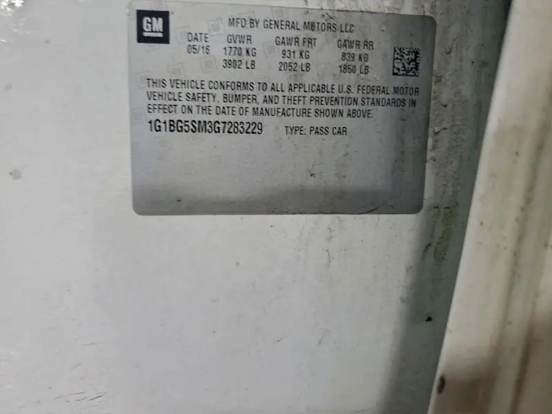 2016 CHEVROLET CRUZE PREMIER  