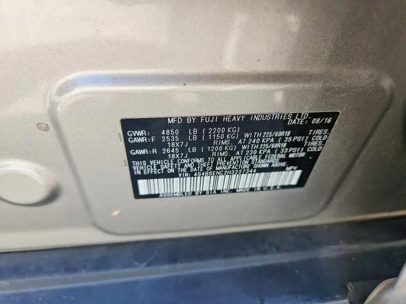 2017 SUBARU OUTBACK 3.6R LIMITED  