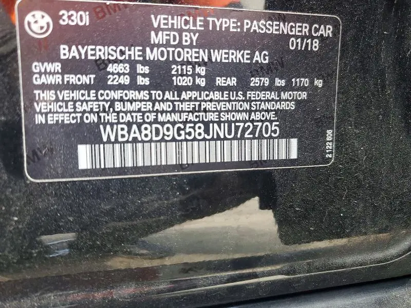 2018 BMW 330 XI  