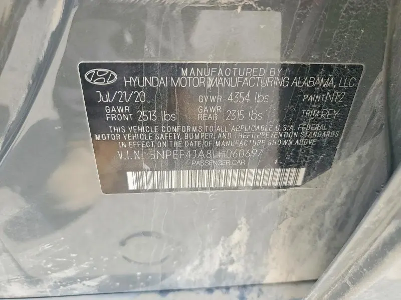 2020 HYUNDAI SONATA SEL  