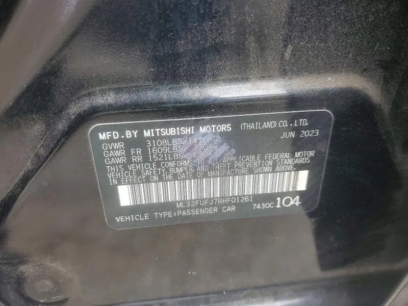 2024 MITSUBISHI MIRAGE G4 ES  
