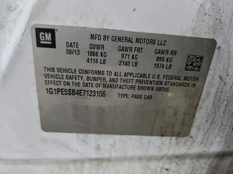 2014 CHEVROLET CRUZE LT  