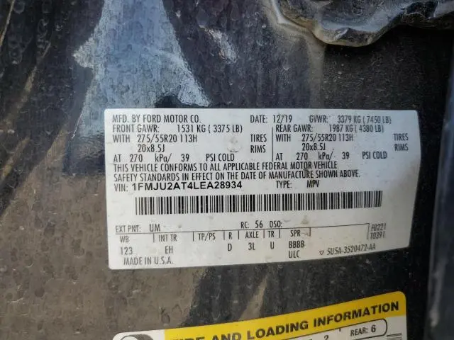 2020 FORD EXPEDITION LIMITED  