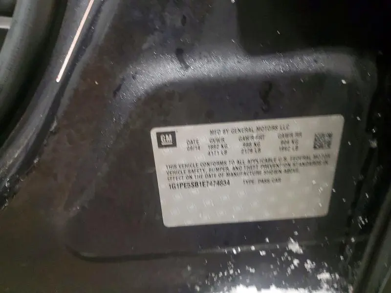 2014 CHEVROLET CRUZE LT  