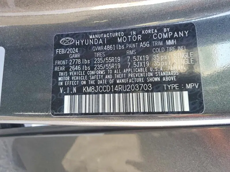 2024 HYUNDAI TUCSON SEL CONVENIENCE  