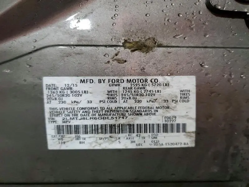 2016 LINCOLN MKX RESERVE  