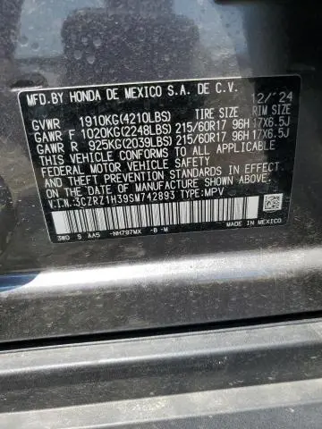 2025 HONDA HR-V LX  