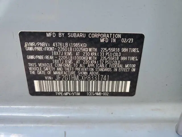 2023 SUBARU CROSSTREK LIMITED  