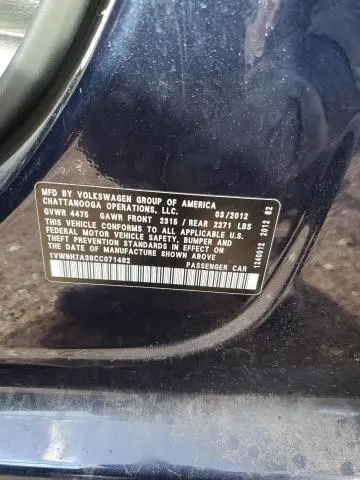 2012 VOLKSWAGEN PASSAT SE  