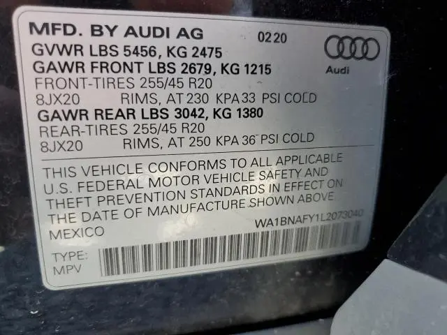 2020 AUDI Q5 PREMIUM PLUS  