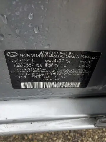 2015 HYUNDAI SONATA SE  