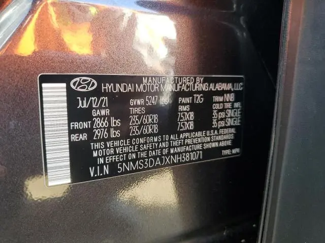 2022 HYUNDAI SANTA FE SEL  