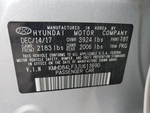 2018 HYUNDAI ELANTRA SEL  