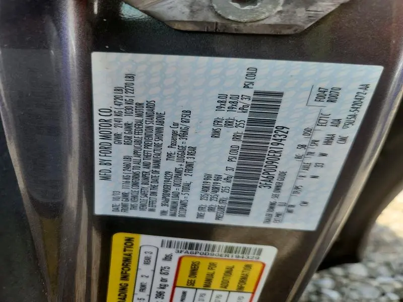2014 FORD FUSION TITANIUM  