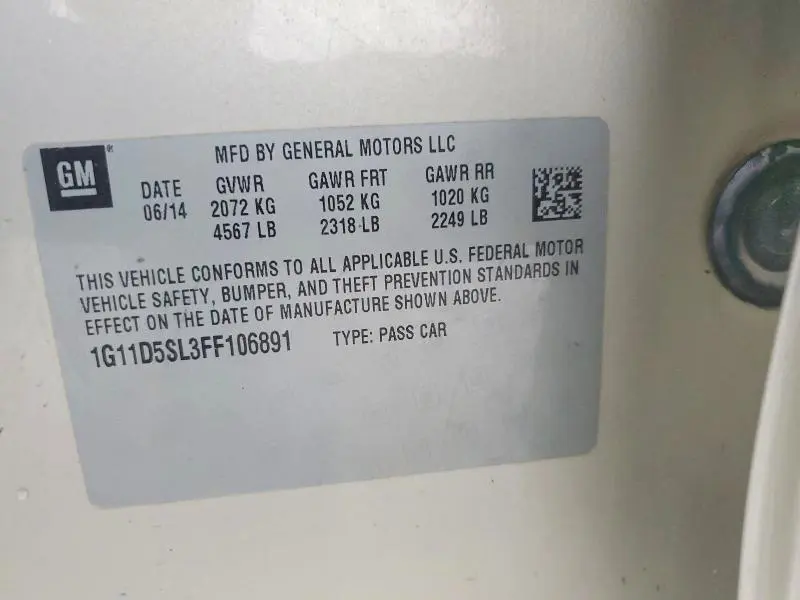 2015 CHEVROLET MALIBU 2LT  