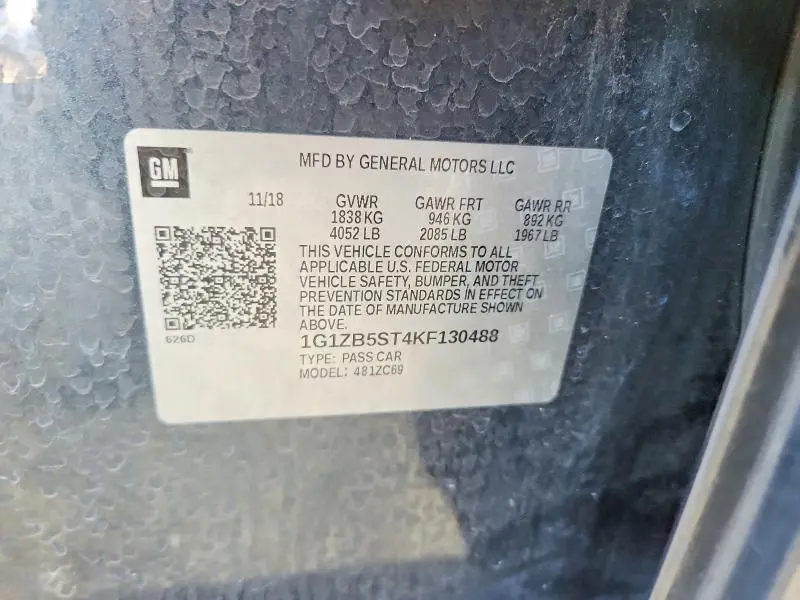 2019 CHEVROLET MALIBU LS  