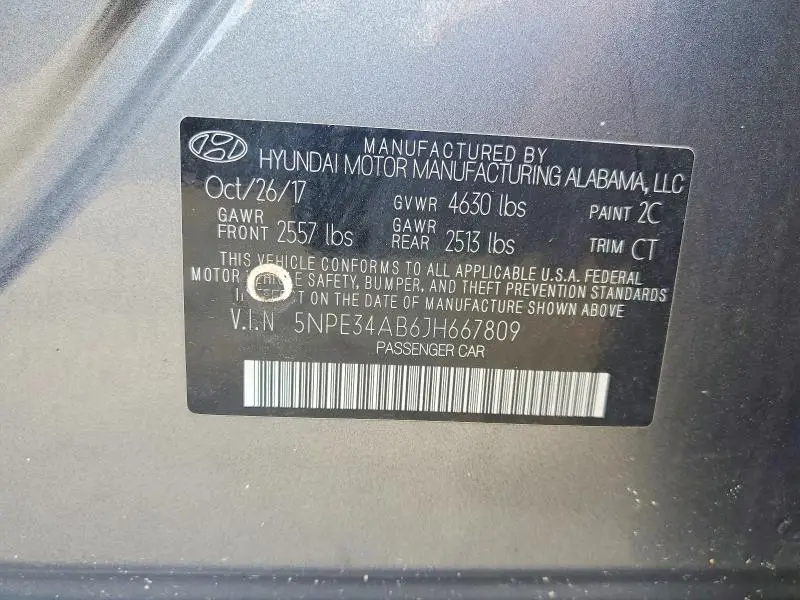 2018 HYUNDAI SONATA LIMITED 2.0T  